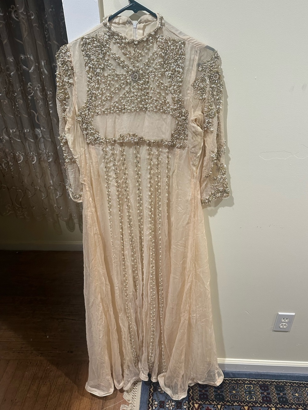 Pakistani Ivory Anarkali Dress - OPEN TO ALL OFFERS